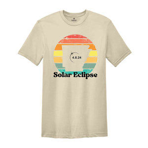 Arkansas Solar Eclipse T-Shirt, April 8 2024 Solar Eclipse, Total Solar Eclipse Apparel, Solar Eclipse Shirt