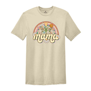 Floral Mother's Day Shirt, Retro Boho Mama Shirt, Mother's Day Shirt, Gift For Mother, Rainbow Shirt, Cute Mother's Day Shirt, Mama Shirt