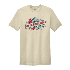 Retro Switzerland Shirt, Switzerland Travel Shirt, Country Travel Shirt, Shirt For Traveler, Travel Lover Gift, Travel Tee, Trip Shirt