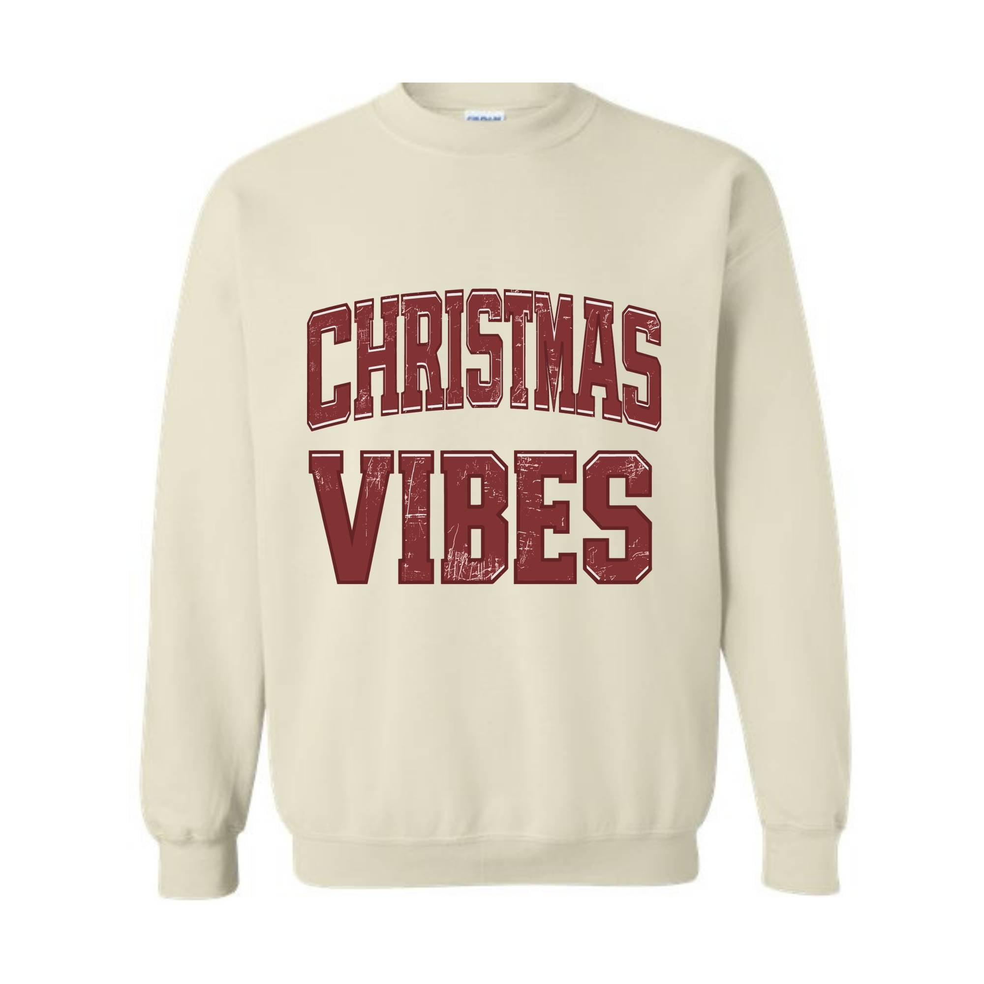 Christmas Vibes Christmas Sweatshirt, Retro Christmas Sweatshirt, Womens Christmas Sweatshirt, Holiday Sweater