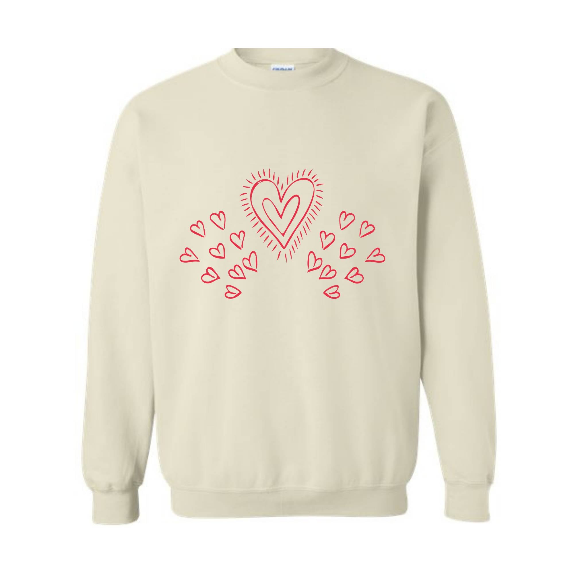 Heart Valentine Sweatshirt, Heart Hoodie, Ladies Valentine Day Sweatshirt, Gift for Girlfriend, Wife Gift Hoodie, Couple Sweatshirt