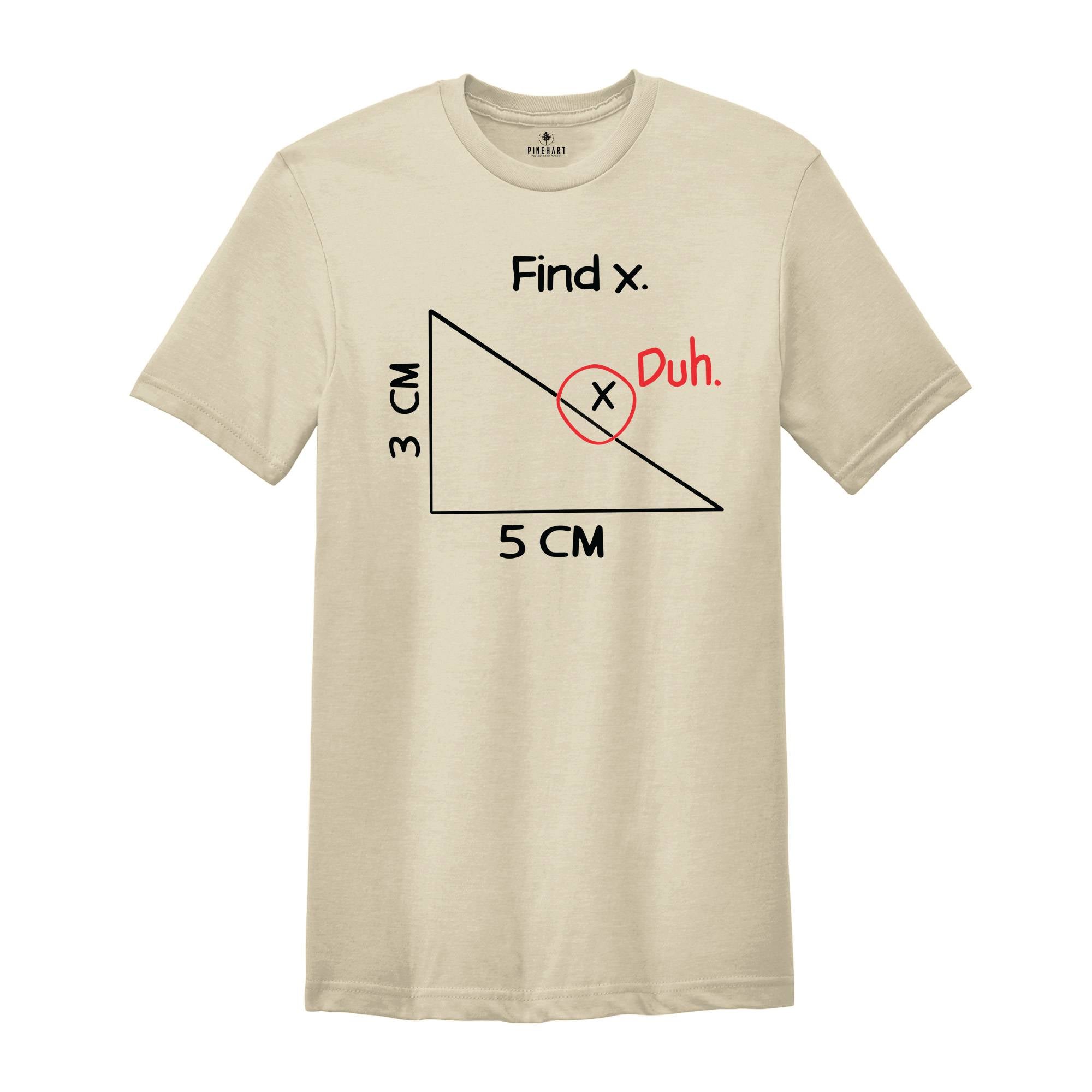 Funny Mathematician Shirt, Find X Duh Tee, Humorous Math Tee, Math Puns Shirt, Math Teacher Joke Shirt, Math Geek Tee