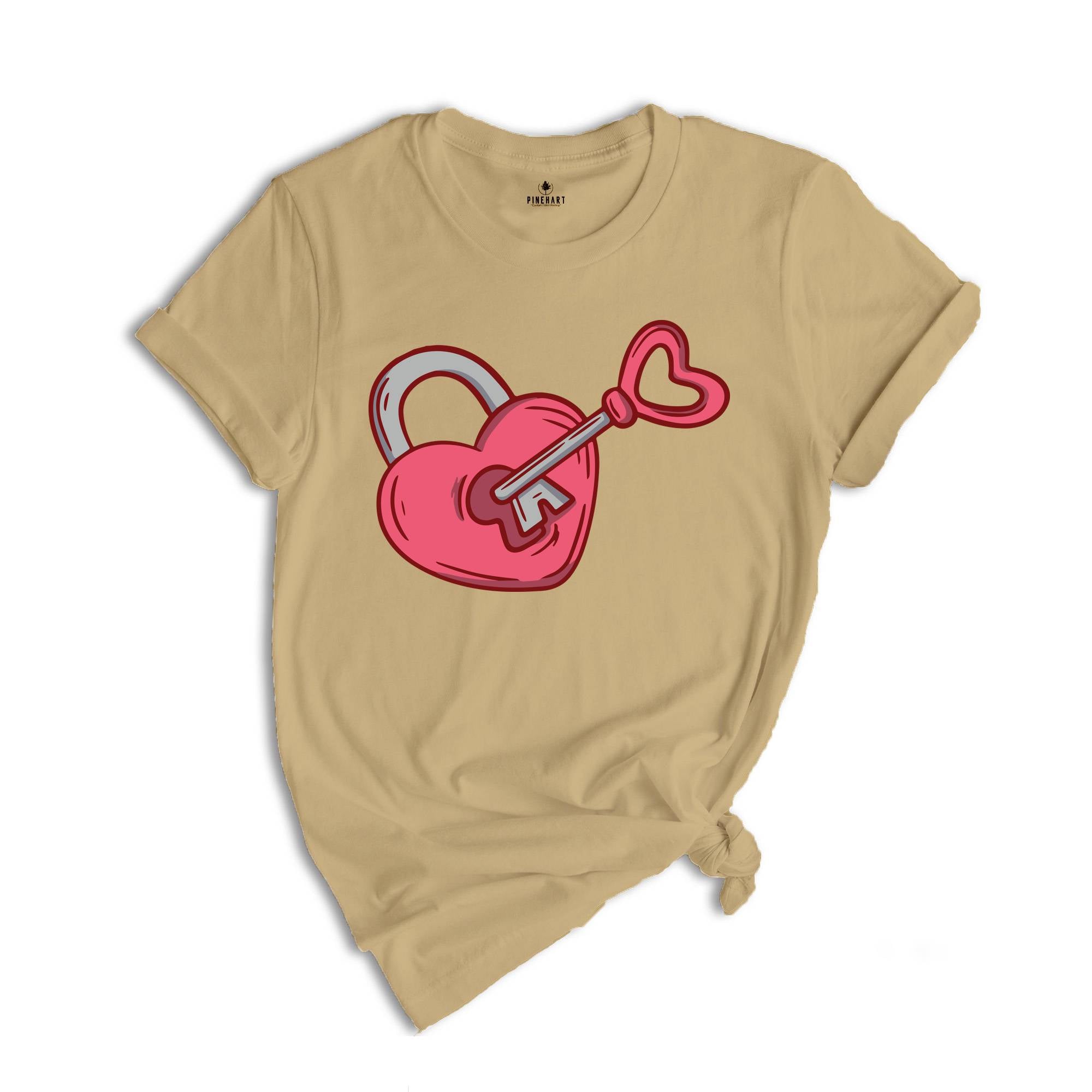 Lock and Key Shirt, Heart Matching Couple Shirt, Valentines Couple Shirt, Couple Valentines Shirt, Heart Love Shirt, Key And Heart Shirt