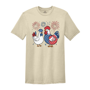 Funny 4th of July Shirt, Chicken Shirt, Independence Day Tee, USA Flag Shirt, Patriotic Shirt, Freedom Shirt, Womens Fourth of July, USA Tee