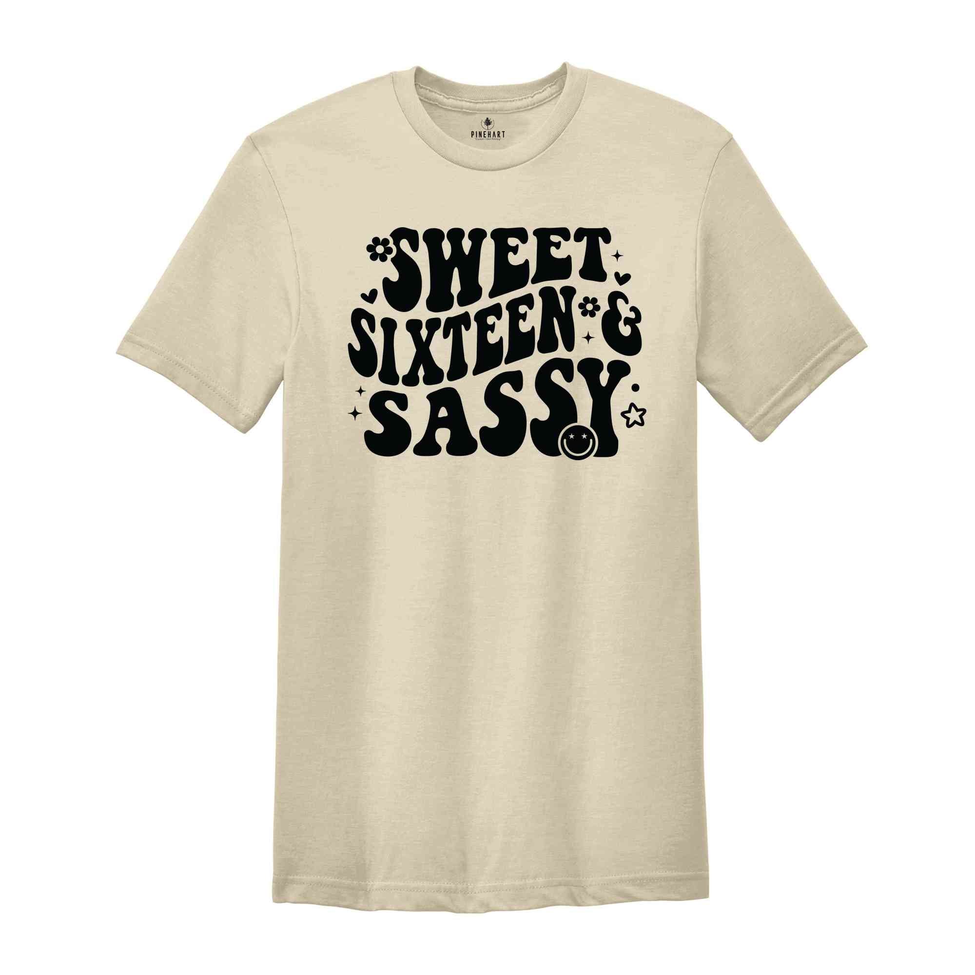 Sweet Sassy Sixteen Shirt, Birthday Girl Shirt, Cute Birthday Shirt, Tie Dye Shirt, Birthday Party Shirt Girl, Birthday Gift, Kids Tshirt