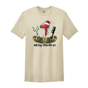 Merry Christmas Hair Stylist Shirt, Christmas Hair Stylist T-Shirt, Christmas Gift For Hair Stylist, Merry Christmas Shirt