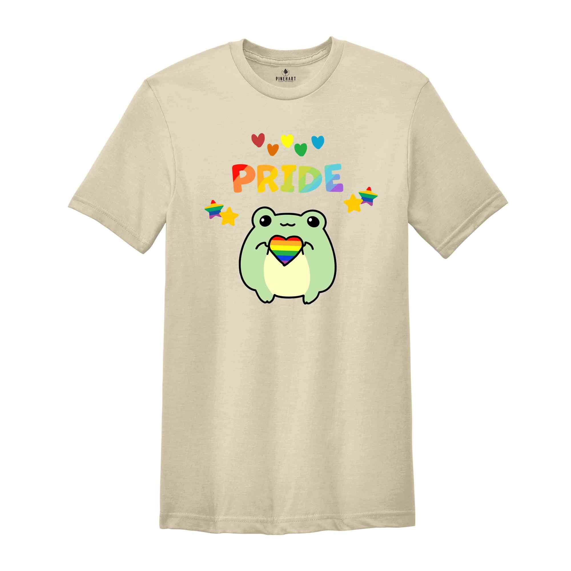 Adorable Lgbt Frog Shirt, Funny Frog Shirt, Gay Pride Shirt, Cottagecore Shirt, Cute Frog Shirt, Lgbt Pride Shirt