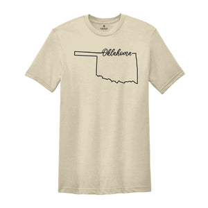 Oklahoma State Shirt, The USA State Shirt, Oklahoma USA Shirt, Oklahoma Map Outline Shirt, US Outline Shirt, United States Shirt