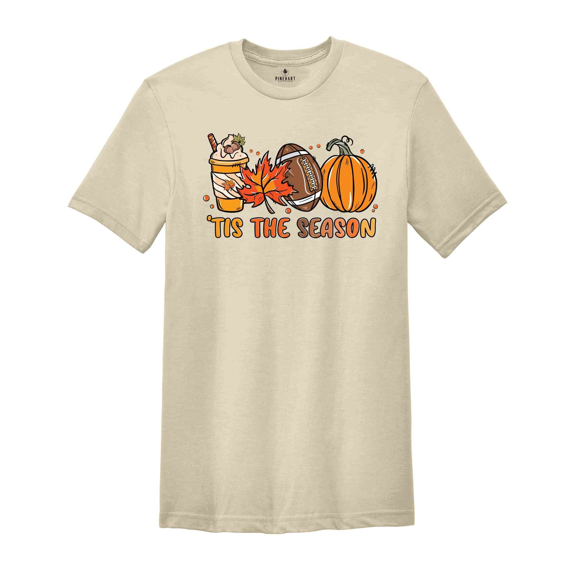 Tis The Season Shirt, Fall Coffee Shirt, Hot Coffee Shirt, Coffee Lovers Shirt, Fall Shirt, Pumpkin Latte Drink Shirt, Thanksgiving Shirt