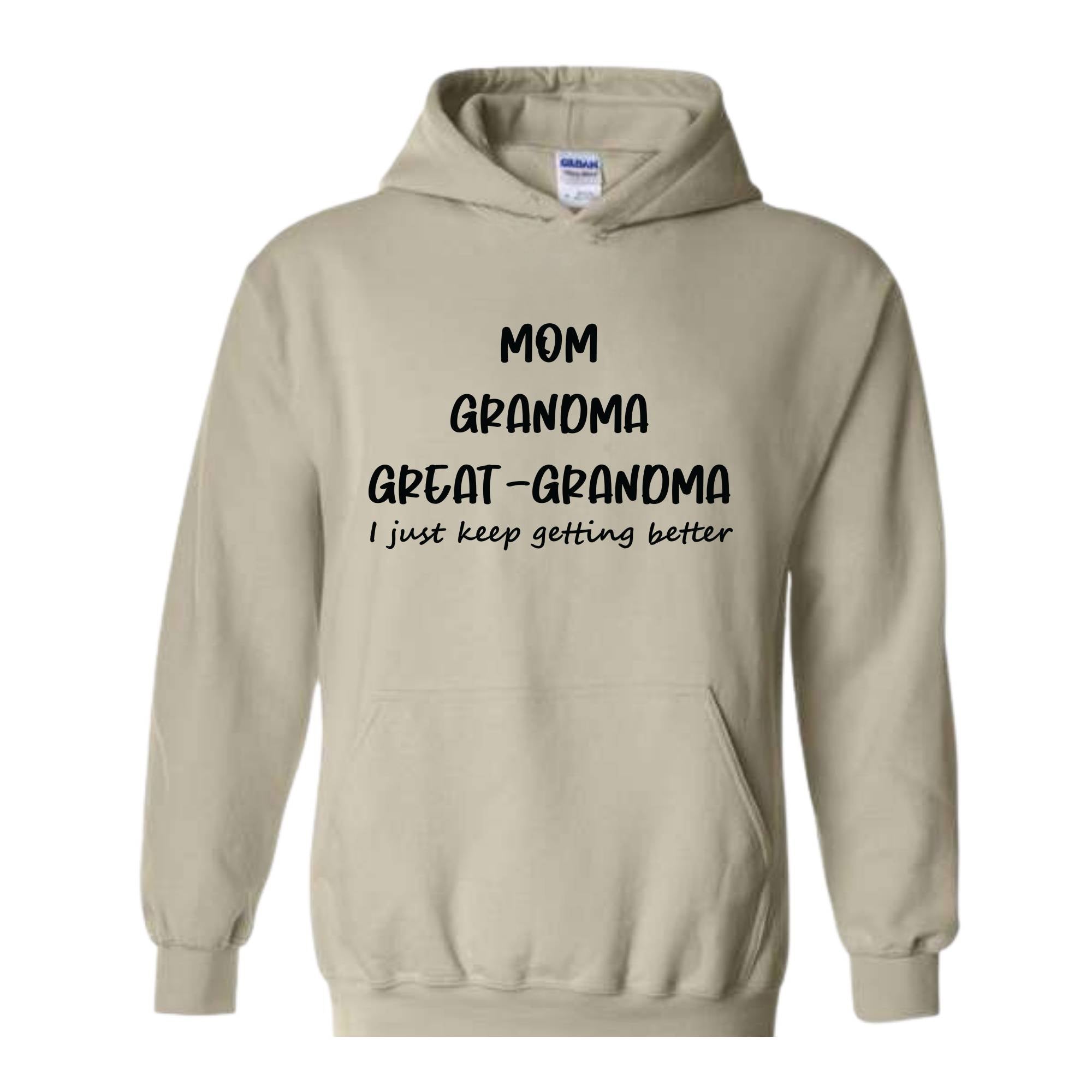 Mom Grandma Hoodie , Mom Grandma Great Grandma Hoodie , Grandma Gift, Mother's Day Hoodie , Mother's Day, Pregnancy Announcement Hoodie