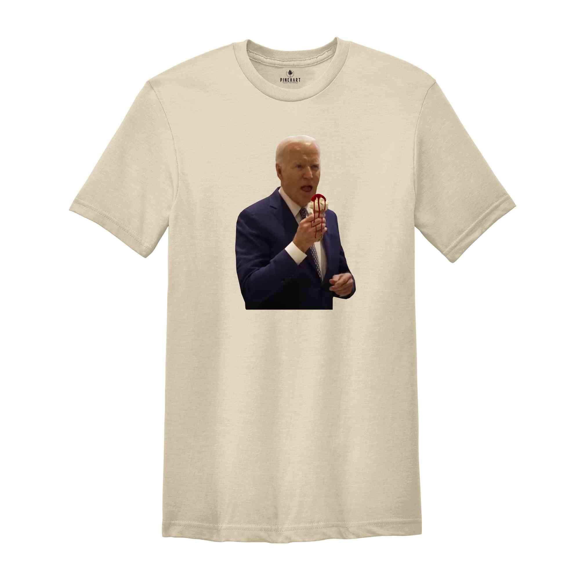 Joe Biden Ice Cream T-Shirt, Sarcastic Joe Biden Shirt, Cease Fire Shirt, Injustice T-Shirt, Stop The War Shirt