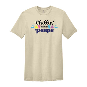 Chillin With My Peeps Easter Shirt, Bunny With Glasses Shirt, Kids Easter Shirt, Cute Easter Shirt, Easter Day Shirt, Easter Bunny Shirt