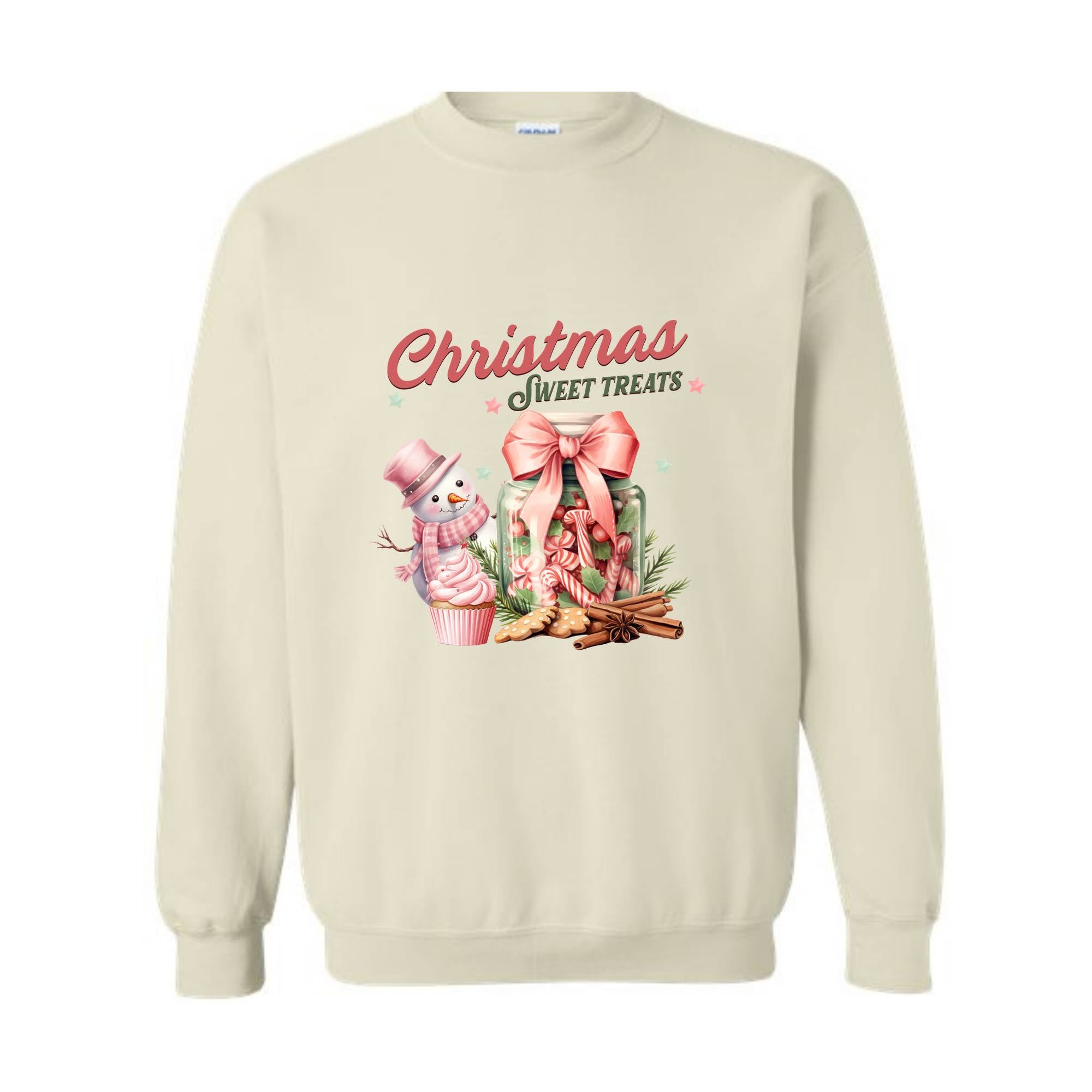 Christmas Sweat Treats Sweatshirt, Cute Christmas Sweatshirt, Christmas Gift, Christmas Party, Snowman Sweatshirt, Women Christmas