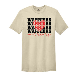 Team Mascot Shirt, Warriors Team Shirt, Warriors Football Shirt, Warriors Fan Shirt, Warriors School Shirt, Warriors School Spirit