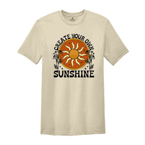 Create Your Own Sunshine Shirt, Boho Summer T-Shirt, Boho Daisy Tee, Women's Retro T-Shirt, Sun Shirt