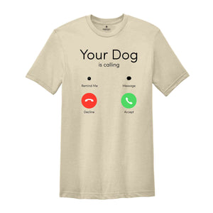 Your Dog Is Calling Shirt, Custom Phone Calling Shirt, Personalized Shirts, Custom Text Shirts, Incoming Call Screen Shirt