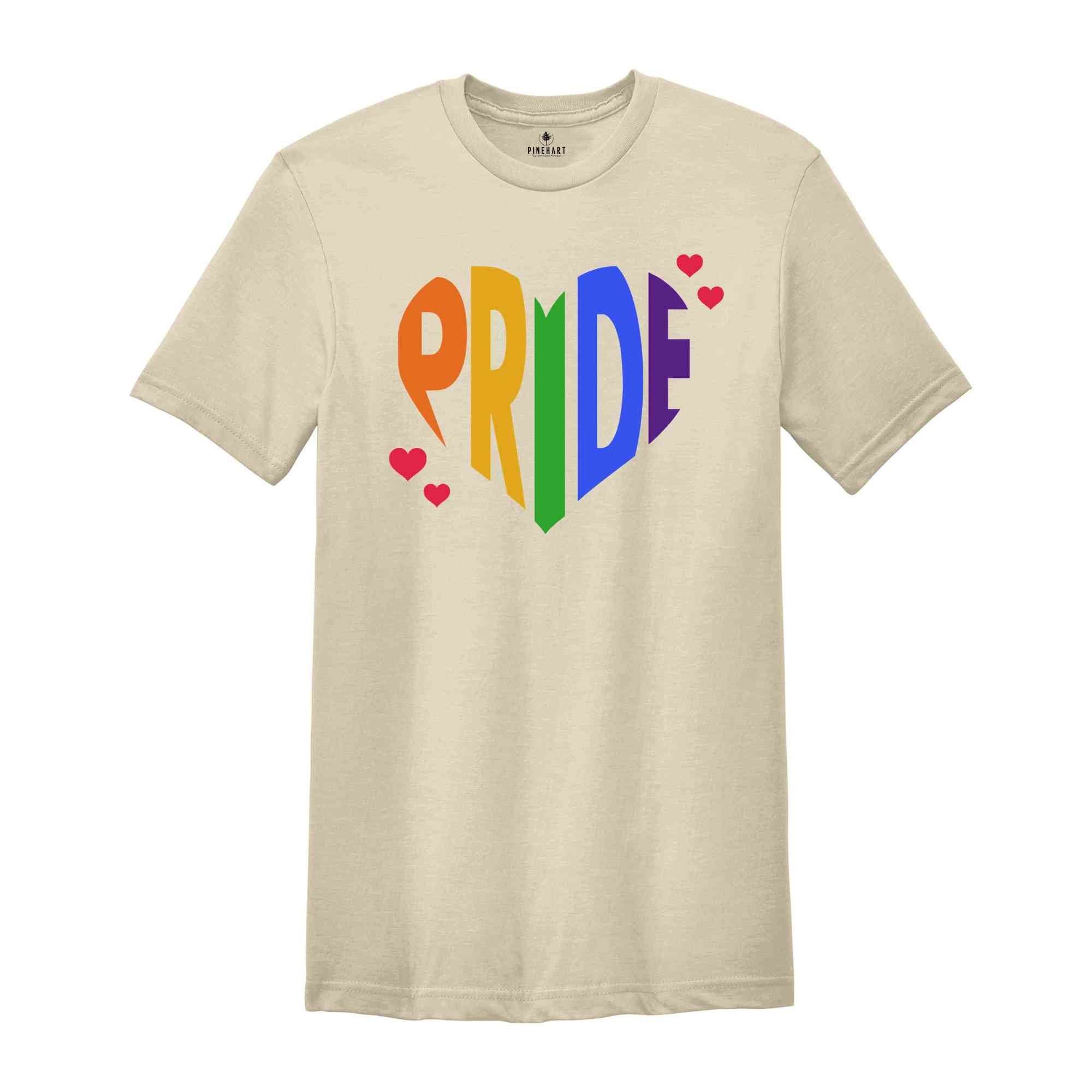 Pride Shirt, Heart of Pride Shirt, LGBTQ+ Shirt, Queer Shirt, Equality Shirt, Rainbow Flag, Lgbt Pride Tshirt