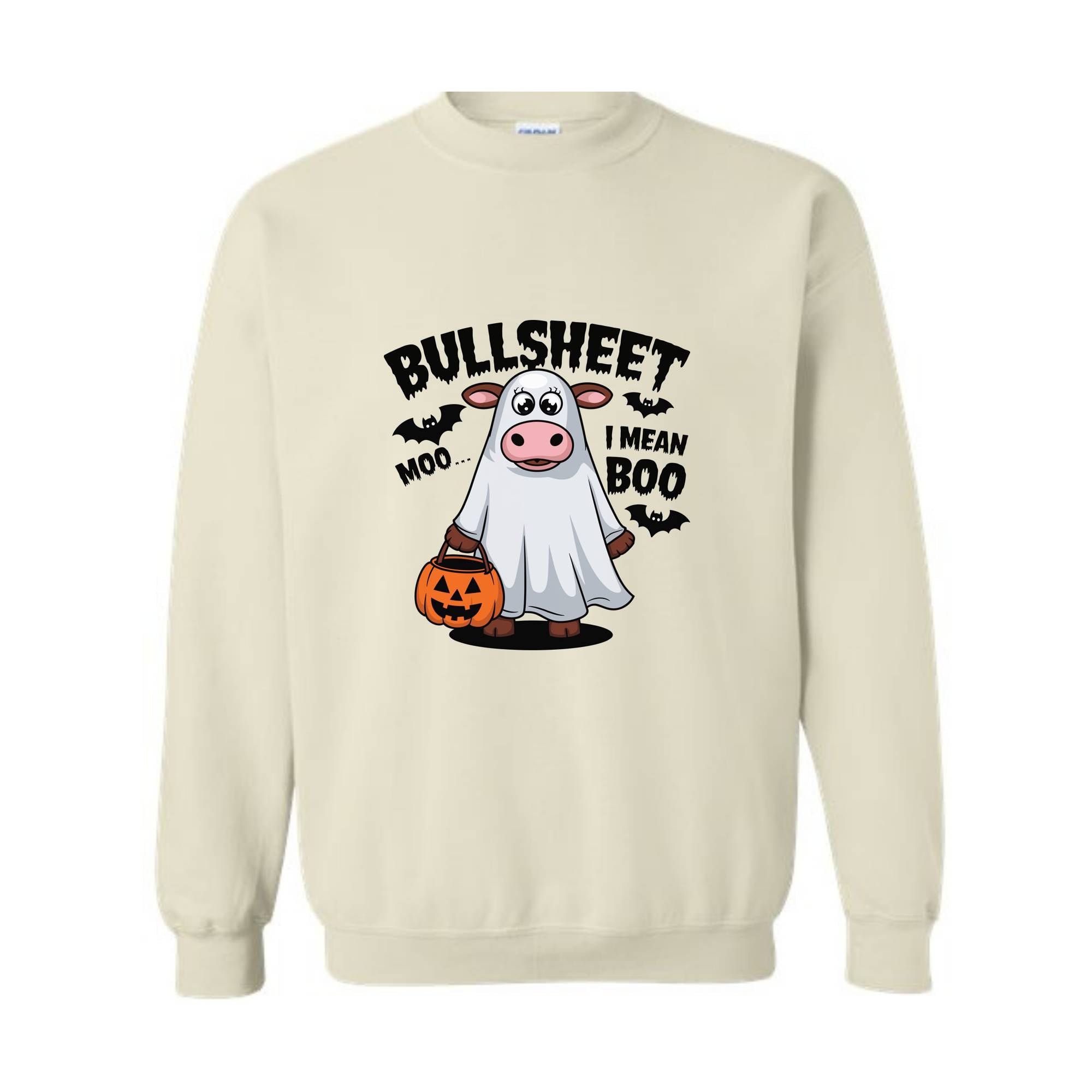 BullSheet Moo I mean Boo Sweatshirt, Halloween Ghost Cow Shirt, Happy Halloween Hoodie, Halloween Ghost Hoodie, Halloween Boo Shirt