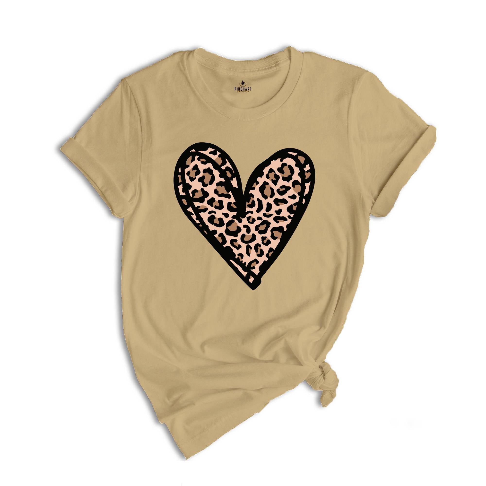 Leopard Print Valentines Day Shirt, Valentines Day Shirts, Heart Shirt, Cute Valentine Shirt, Valentines Day Gift, Cheetah Valentines