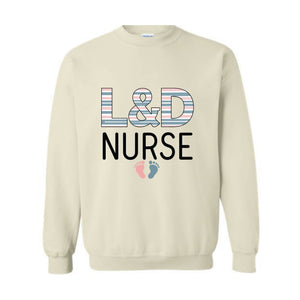 L&D Nurse Sweatshirt, Labor and Delivery Nurse Sweater, LD Nurse Gift, Labor Nurse Hospital Blanket Stripe, Delivery Nurse Graduation