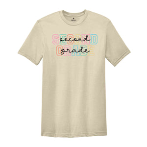 Second Grade Shirt, 2nd Grade Shirt, Second Grade Teacher Shirt, Grade Rainbow Shirt, Teacher Gift, Kids Second Grade Tee, Back To School