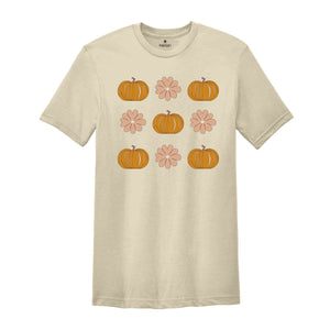 floral Pumpkins Shirt, Retro Pumpkin Shirt, Cute Fall Shirt, Halloween tee, Retro Halloween Shirt, Fall Shirt, Trendy Mom Shirt