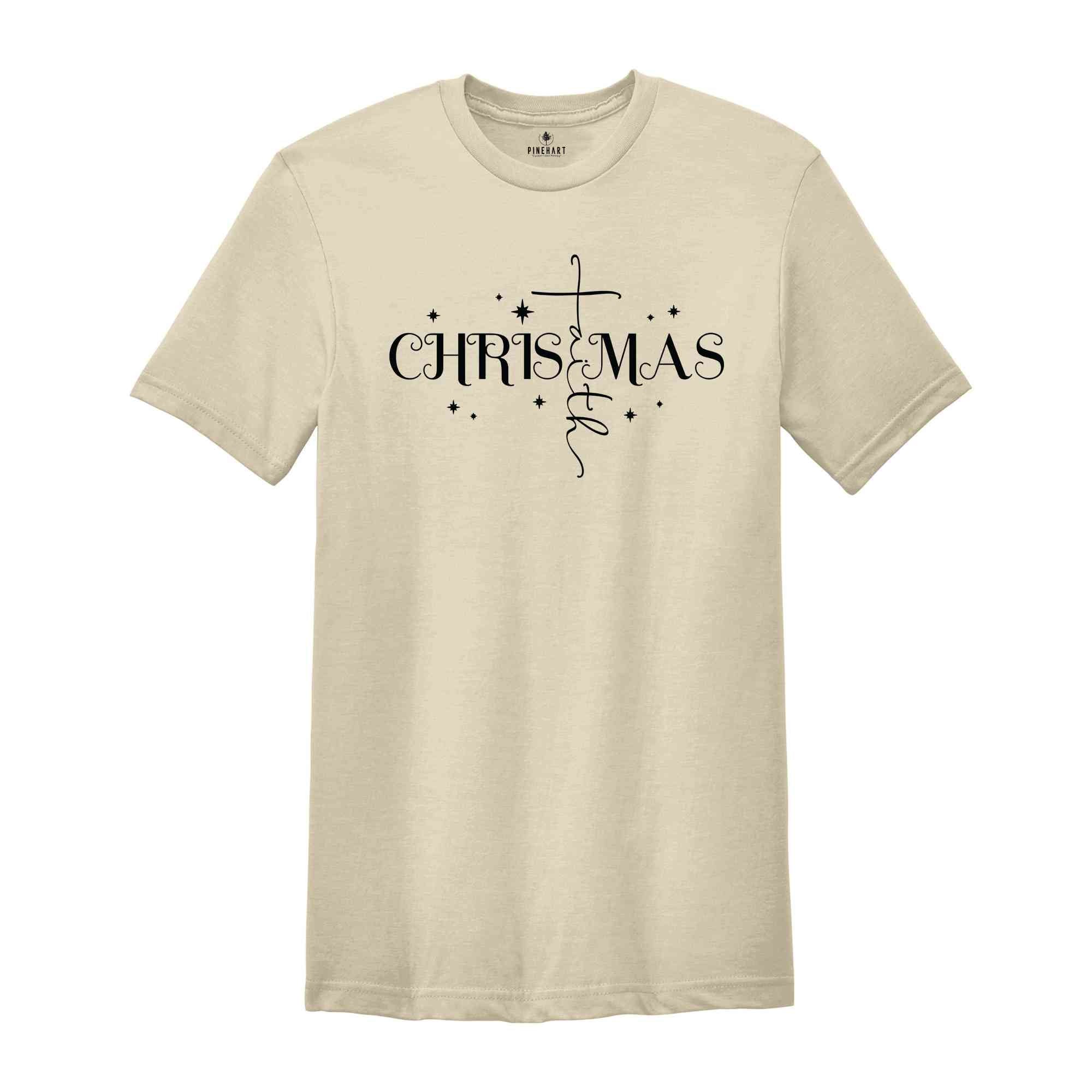 Christmas Faith Shirt, Christmas Tee, Jesus Is the Reason, Faith Cross T-Shirt, Christmas Gifts, Church Shirt, Christian Tee