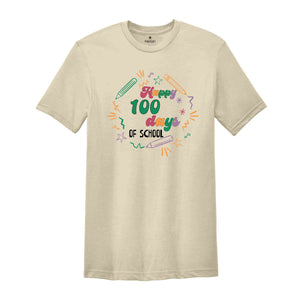 Happy 100 days of school Shirt, Teacher Shirt, 100th Day Of School, Student Shirt, Back to School Shirt, Favourite Teacher Tee