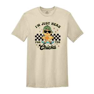 I'm Just Here For The Chicks Shirt, Funny Easter Shirt, Cute Chick Shirt, Easter Shirt, Kids Easter Shirt