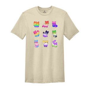 Rainbow Pride Cat Shirt, LGBT Supportive Tee, LGBT Shirt, Pride Shirt, Cat Lover Shirt, Equality Shirt, Pride Rainbow Shirt, Cute Cat Shirt