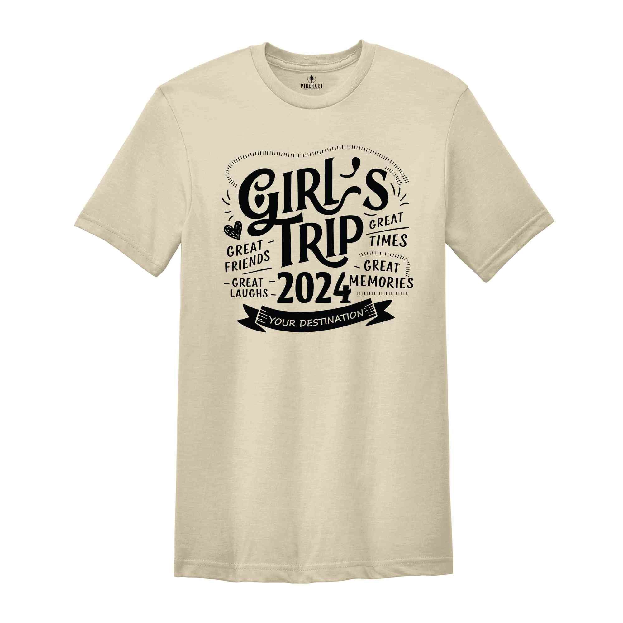 Custom Girls Trip 2024 Shirt, Girls Trip Shirt, Girls Vacation Tee, Girls Weekend Trip Shirt, Besties Trip