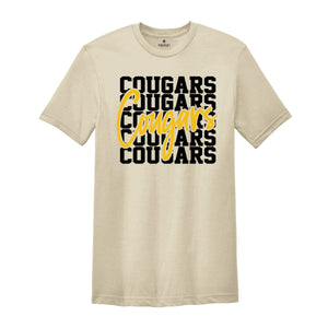 Team Mascot Cougars Team Shirt, Cougars Team Spirit Gift, Cougars Fan Shirt, Cougars School Shirt, Cougars School Spirit