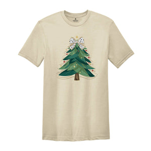 Coquette Christmas Tree, Girly Christmas Tree T-shirt, Christmas Coquette Bow Shirt, Merry Christmas T-shirts