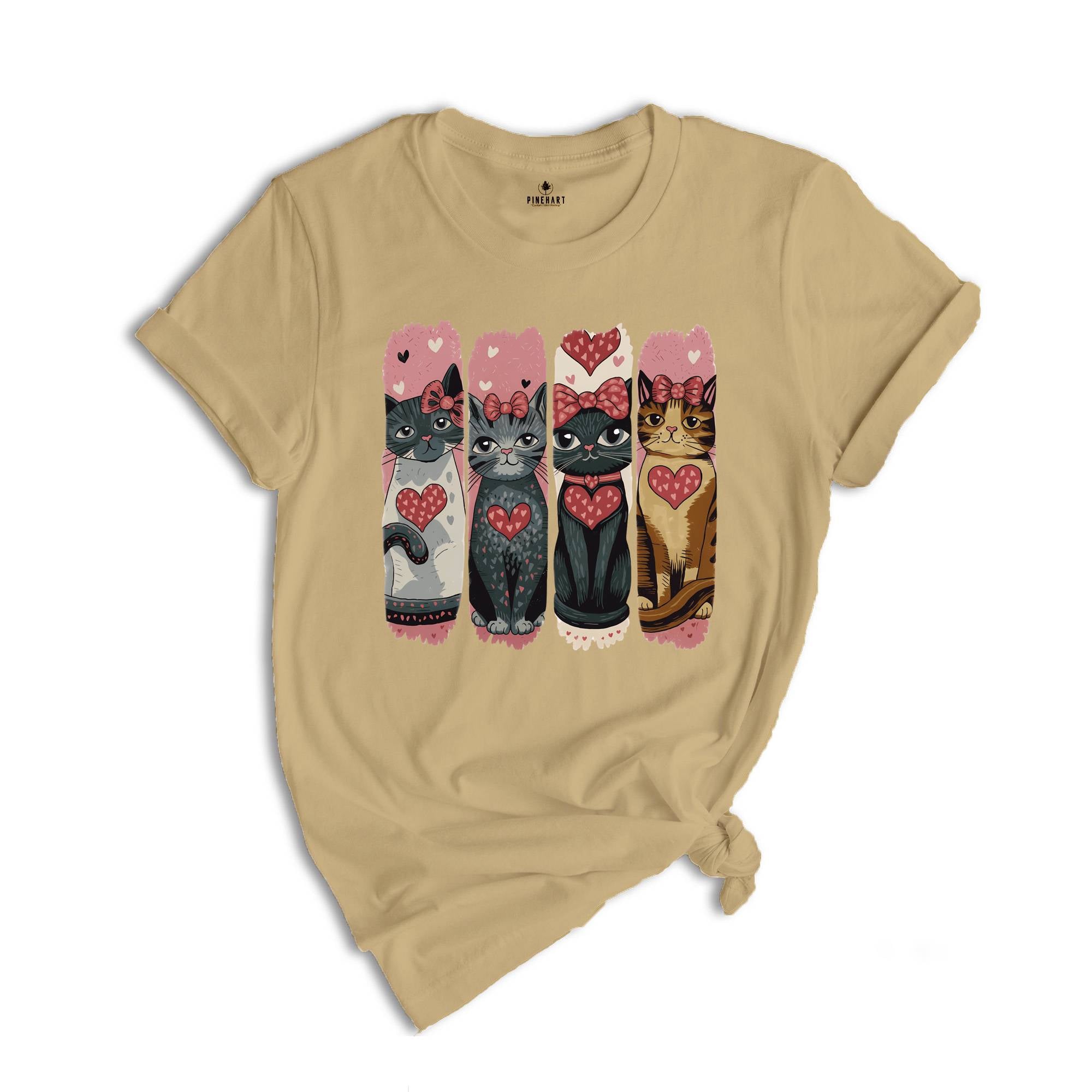 Valentine Cat Shirt, Cute Valentines T-Shirt, Cat Lover Shirt, Cat Shirt, Valentines Shirt, Cat Lover Tee, Cat Mom, Valentines Gift