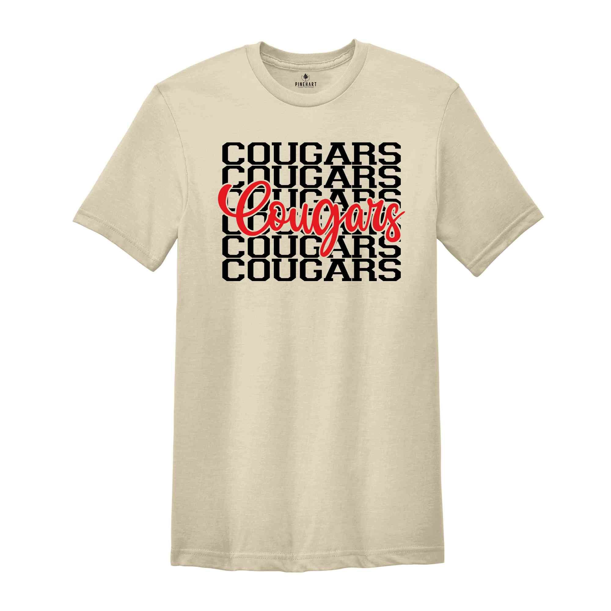 Cougars Shirt, Team Mascot Shirt, Cougars Team Shirt, Cougars Fan Shirt, Cougars School Shirt, Mom Shirt