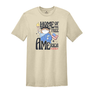 Home Of The Free America, Retro America Shirt, 4th Of July Shirt, Patriotic Shirt, Memorial Day Shirt, Republican Shirt, 1776 America