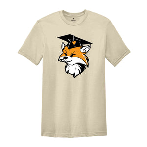 Fox in a Graduation Shirt, Cute Fox T-shirt, Fox Lover Tee, Graduation Gifts, Graduate Shirt 2024, Senior 2024 T-shirt