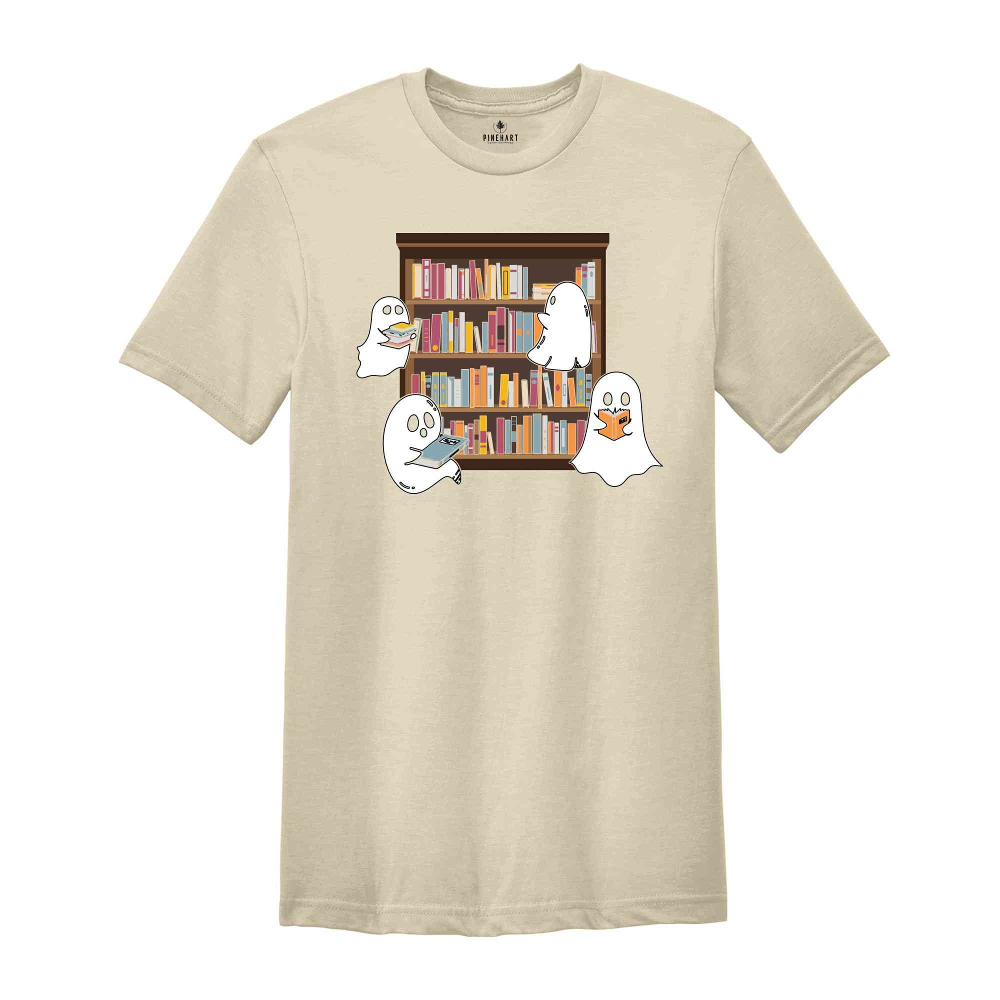 Reading Ghost Shirt, Ghost Shirt, Bookish Ghost Shirt, Book Reader Halloween Shirt, Book Ghosts Shirt, Halloween Shirt, Bookworm Shirt