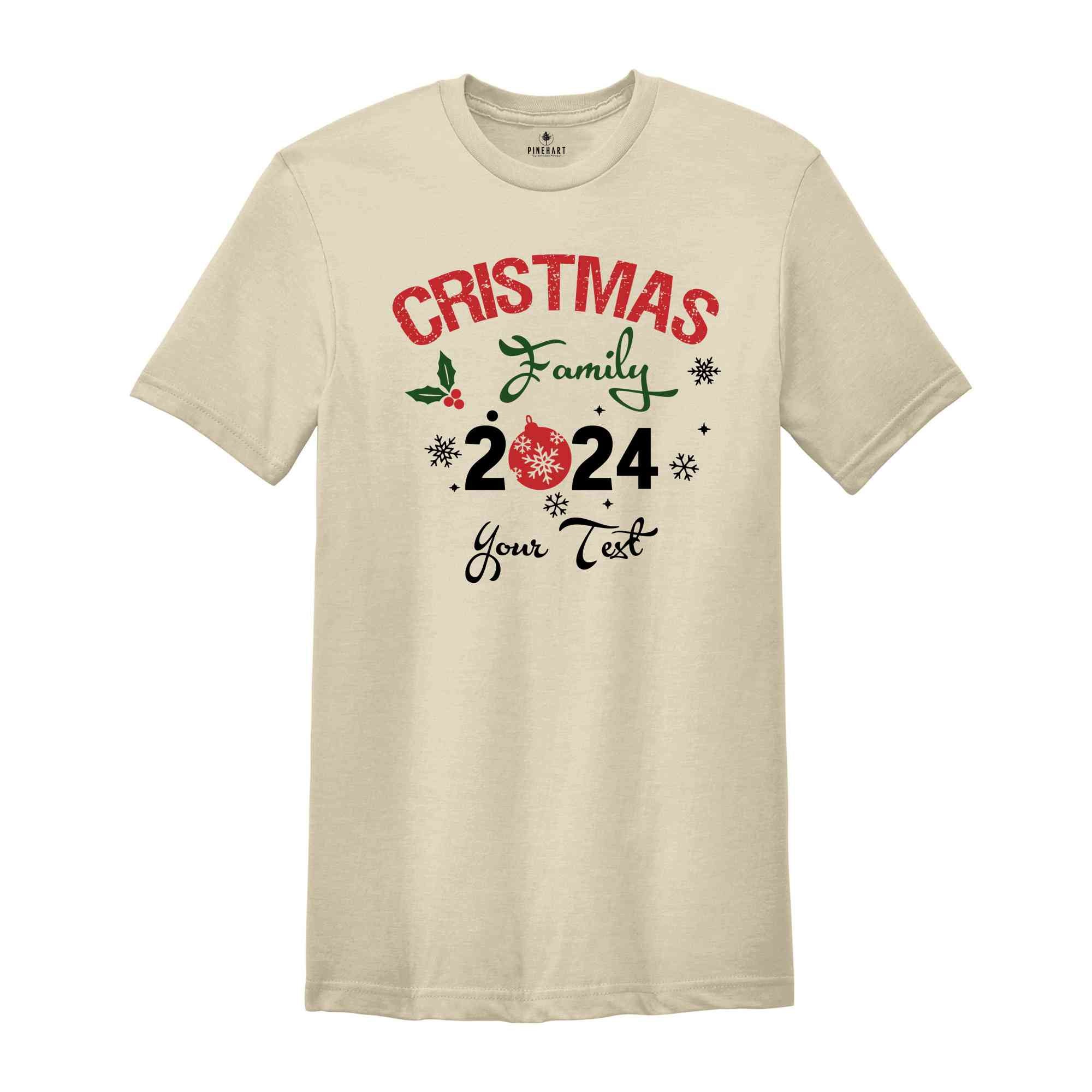 Custom Family Name Christmas 2024 Shirt, Custom Name Christmas Sweatshirt, Personalized Family Christmas Shirt, Personalize Matching Family