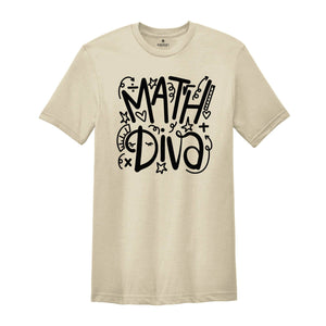 Math Diva Shirt, Math Lover Shirt, Math Teacher Gift, Mathematics Apparel, Mathematics Educators, Math Nerd Shirt