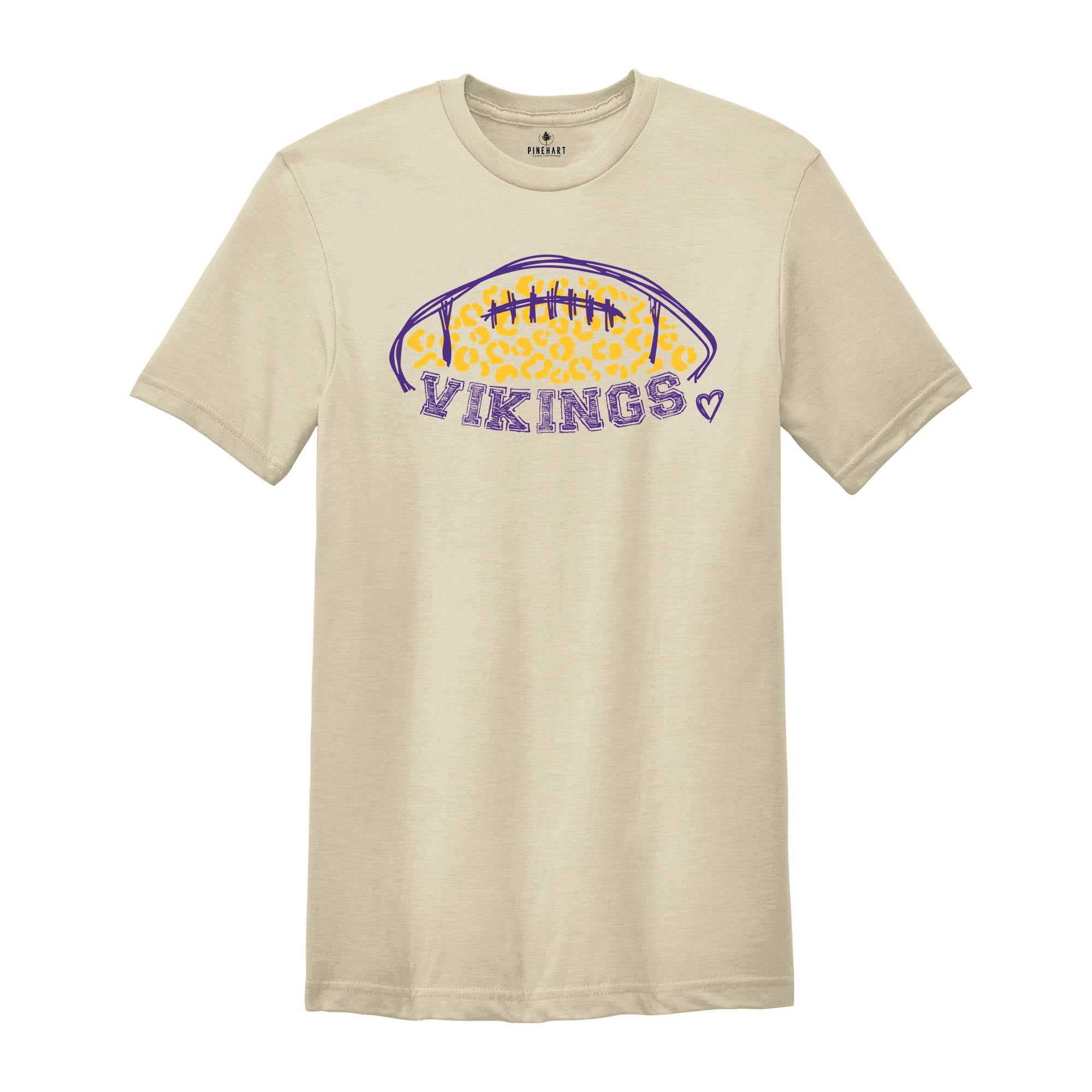 Vikings Football Team Shirt, Go Vikings Shirt, Leopard Go Vikings Tee, Vikings Mascot Shirt, Vikings Cheer Tee, Vikings Spirit Shirt,