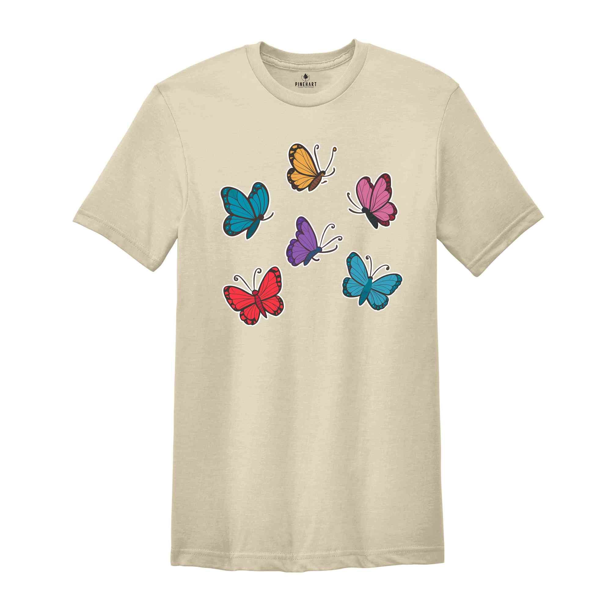 Butterfly Shirt, Colorful Butterfly Shirt, Butterfly Gift, Cute Butterfly Shirt, Butterfly Lovers Shirt, Butterfly Wings Shirt