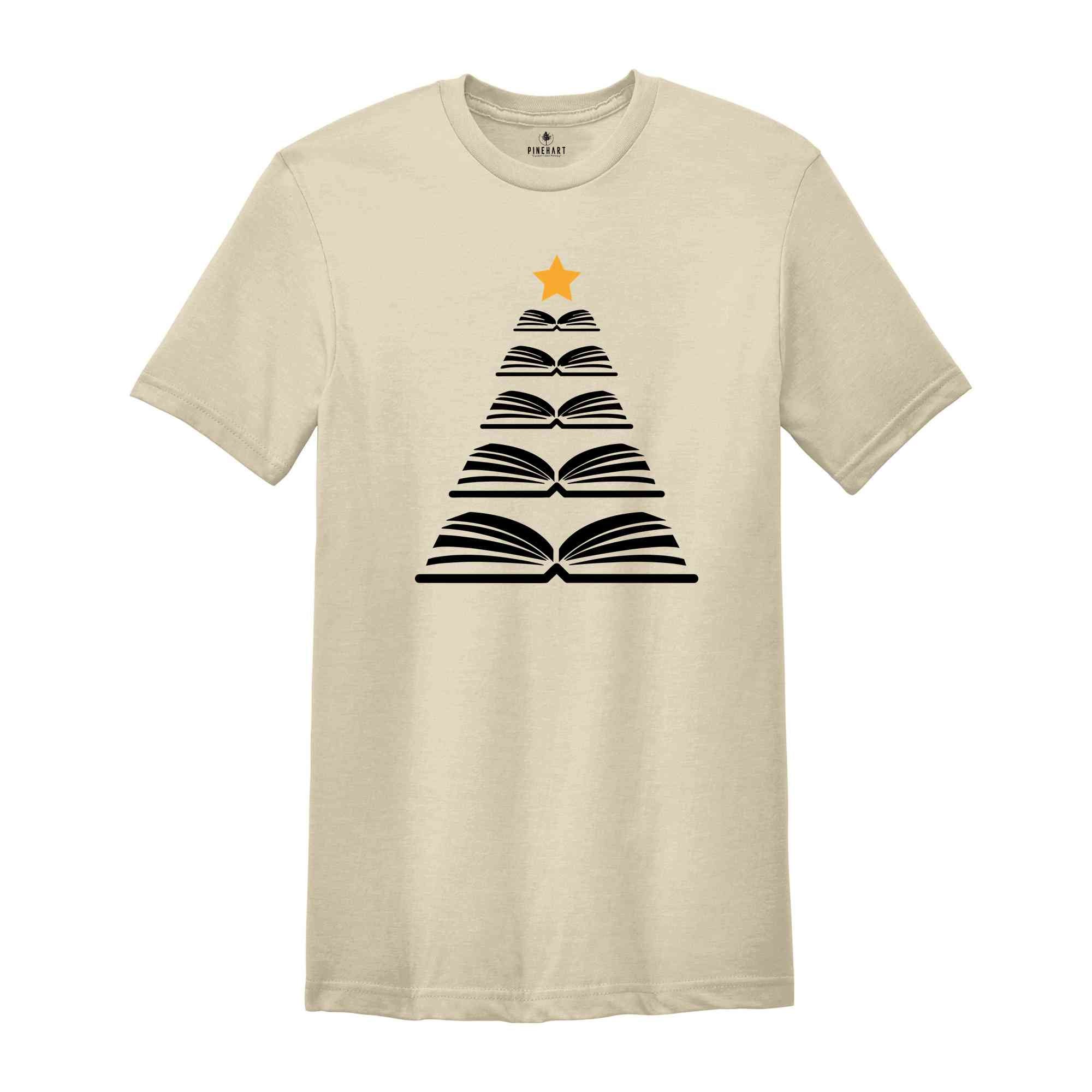 Books Tree Christmas Shirt, Cute Christmas Tee, Christmas Gift, Book Lovers Christmas Gift, Bookworm Christmas Shirt, Gift For Teachers