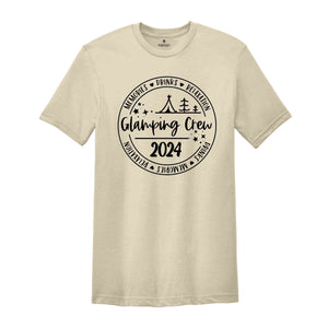 Glamping Crew 2024 Shirt, Girls Camping Trip Shirt, Glamping Shirt, Camper T-Shirt, Outdoor Shirt, Camping Outfit, Girls Weekend Shirt