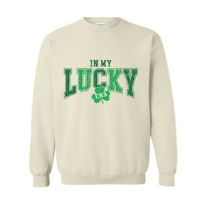 In My Lucky Era Sweatshirt, Saint Patrick Day Sweatshirt, Irish Sweatshirt, Shamrock Sweatshirt, Irish Day Gift, Lucky Sweatshirt,