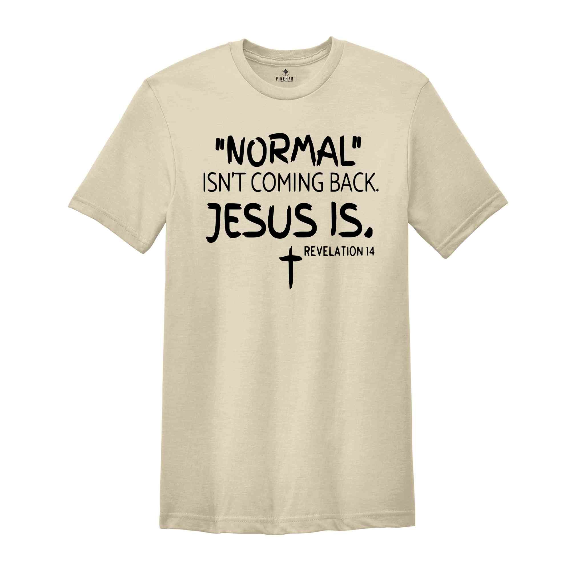 Normal Isn't Coming Back Jesus Is Shirt, Revelation 14 Shirt, Inspirational Shirt, Faith Shirt, Religious Shirt, Scripture Shirt