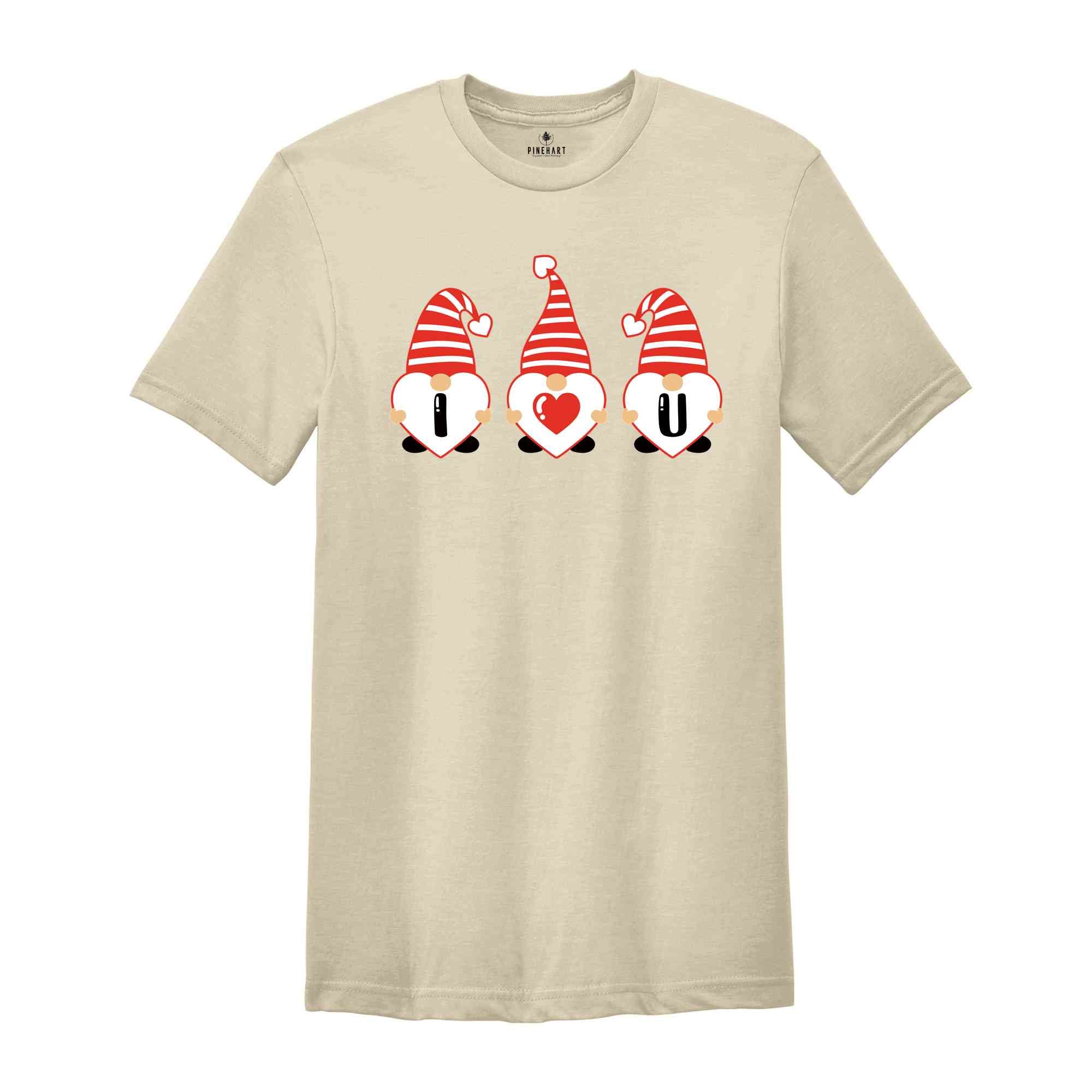 I Love Valentine Gnomes Shirt, Love Shirt, Valentines Day Shirt For Couple, Cute Valentine Shirt, Valentines Day Gift