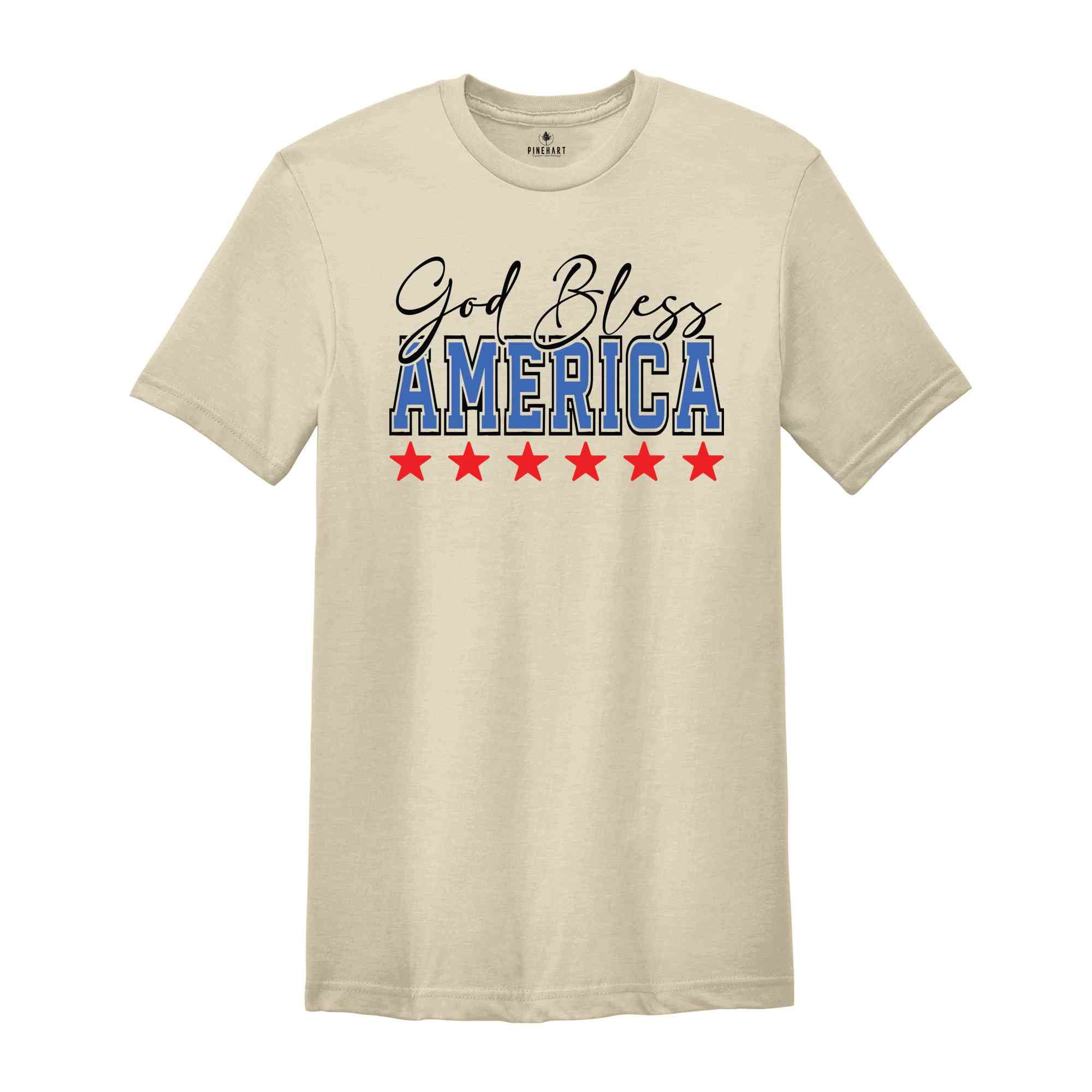 God Bless America T-Shirt, Retro America Shirt, Independence Day Tee, 4th Of July Shirt, 4th Of July Gifts