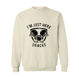 I'm Just Here For The Snacks Sweatshirt, Game Day Sweater, Football Season Sweatshirt, Football Fan Gifts, Sunday Game Apparel