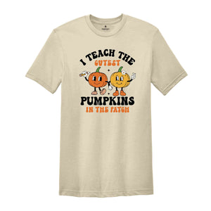 I Teach The Cutest Pumpkins In The Patch Shirt, Teacher Halloween Shirt, Retro Pumpkins Shirt, Fall Teacher Shirt, Halloween Shirt